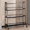 Wrought Iron Trapezoidal Plant Stand – Floor Standing Flower Pot Holder for Living Room or Balcony