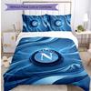 Set Lenzuola 3 Pezzi Stampato Napoli FC Traspirante Copripiumino con Federe Biancheria da Letto Decorativa per Camera da Letto Casa