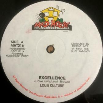 

12inch Record LOUIE CULTURE Excellence MHT016 Mad House 1993 US Reggae Ska Dub Used