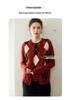 Women's Knitted Cashmere Diamond Pattern Sleeveless Vest - Autumn Winter Loose Fit Shawl Style Wool Outerwear.