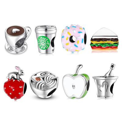 New Fashion 925 Sterling Silver Love Free Time Heart Coffee Cup Beads Fits Original Jiuhao Charms Bracelet Bangles Diy Jewelry