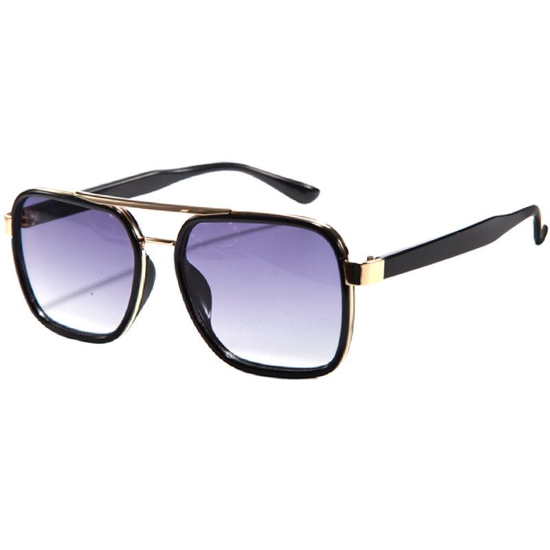 New High-end Square Frame Fashion Double Beam Sunglasses For Men And Women Uv Resistant Versatile Sunglasses M5240