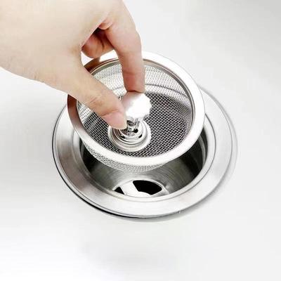 Filtro per Lavello da Cucina in Acciaio Inox e Rete per Lavaggio Verdure