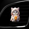 Diffusore di deodorante per auto per gatti, clip di ventilazione per diffusore di aromi, clip di ventilazione per decorazione degli interni dell'auto