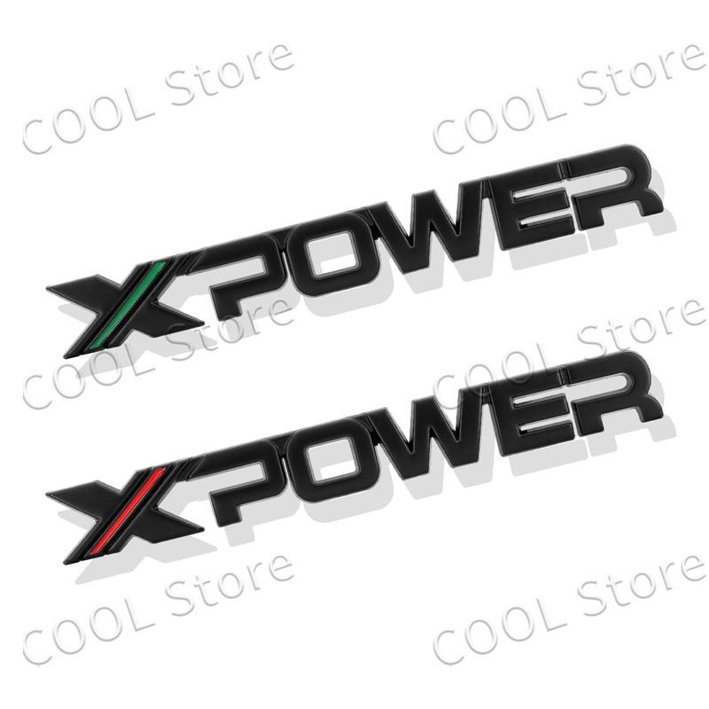 3D Chrome Metal X XPOWER Logo Car Rear Trunk Emblem Badge Nameplate Sticker For ZS HS GS 3 5 6 7 TF RX5 GT Accessories