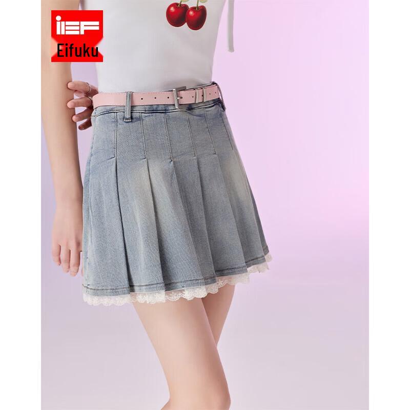 Женская милая джинсовая юбка А-силуэта IEF S