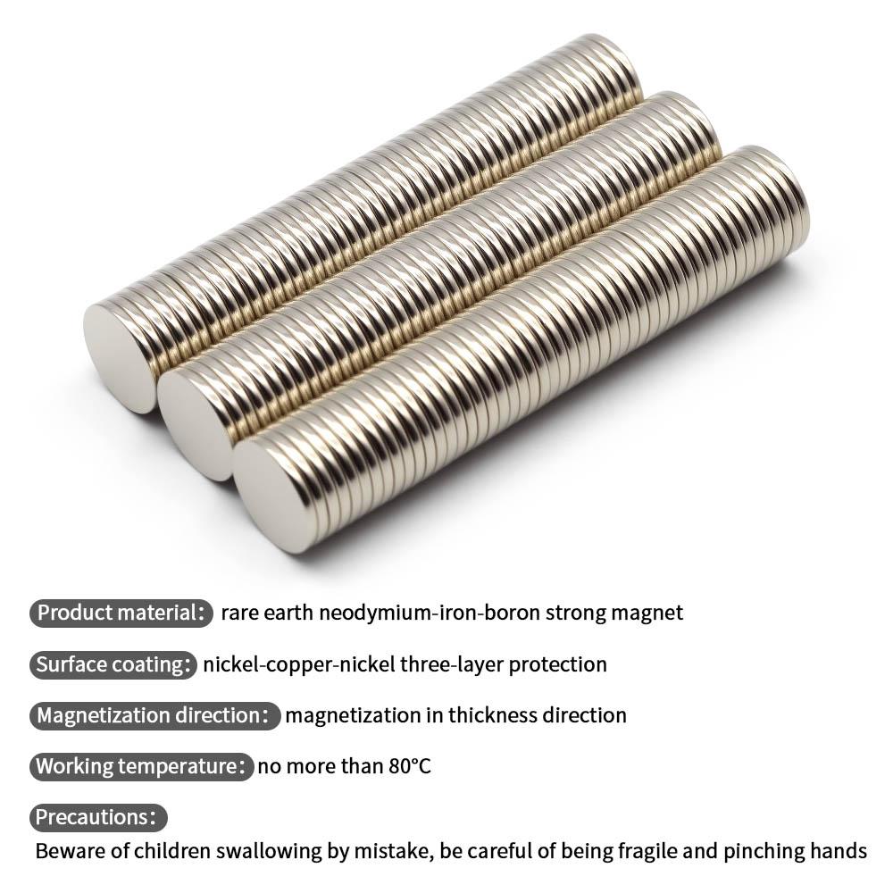 15x2mm Superstarker Neodym-Magnet N35 NdFeB Permanentmagnetische Magnete Rund Leistungsstarke Magnete Kühlschrankmagnet