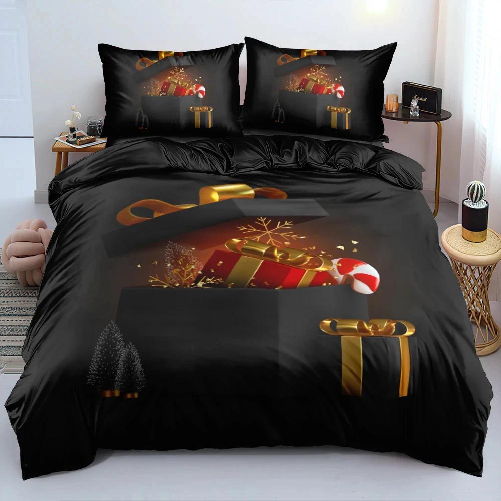 3D Christmas Tree Star Duvet Cover 3D Printed Bedding Set 3Pcs Double Twin Full Queen King Adult Kids Bedclothes Quilt Cover