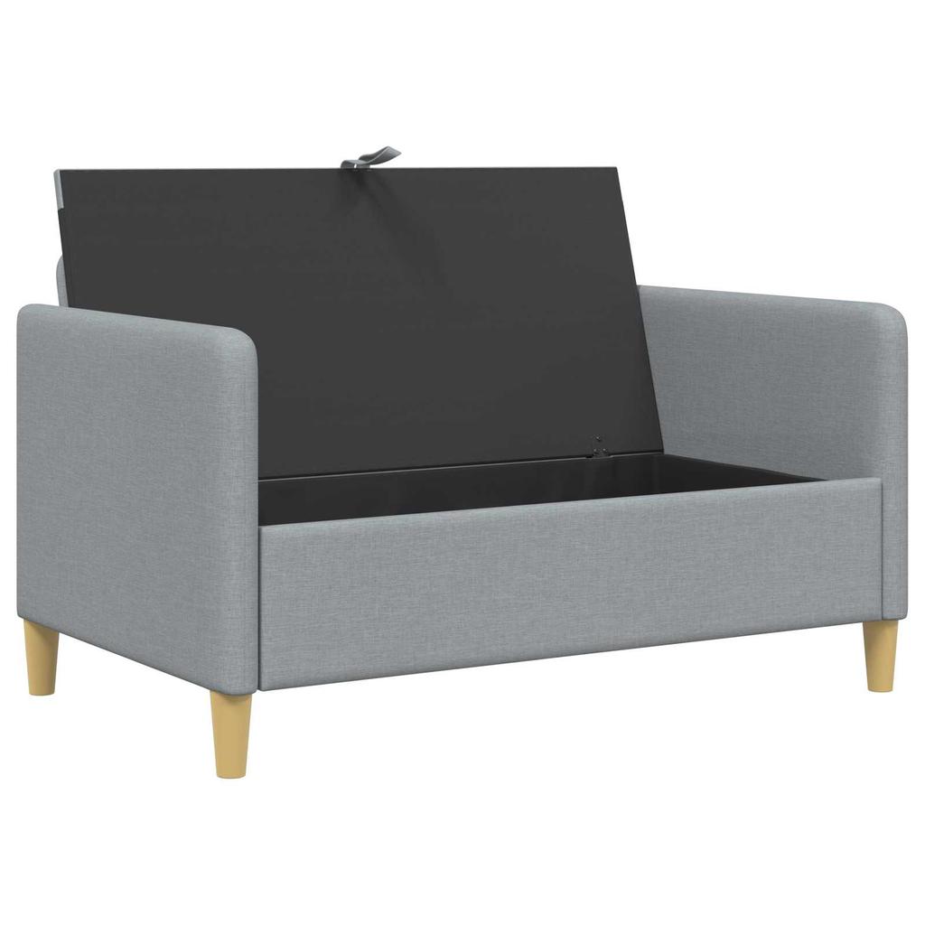 Storage Sofa in Light Grey 122 x 78 x 87 cm Polyester