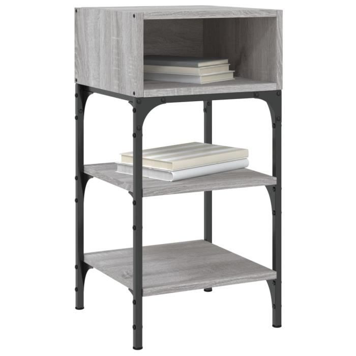 VidaXL Bedside Tables 2 Pcs Sonoma Grey 35x34.5x70cm Engineered Wood 825890