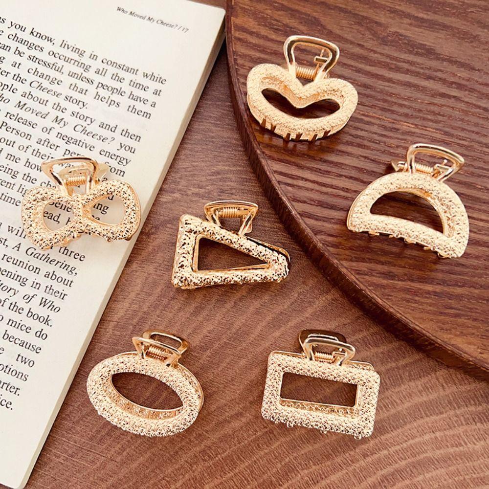 Gold Hair Claw Metal Barrette Fashion Hairpin  Women