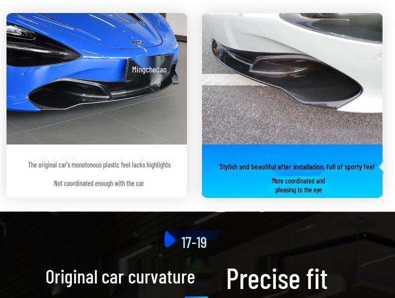 McLaren 720S Dry Carbon Fiber Front Lip Upgrade