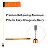 Large Kayak Safety Flag with Pole Storage Bag Screws and Track Mount Base High Visibility 20x5.6 Inch Kayak Flags for Safety