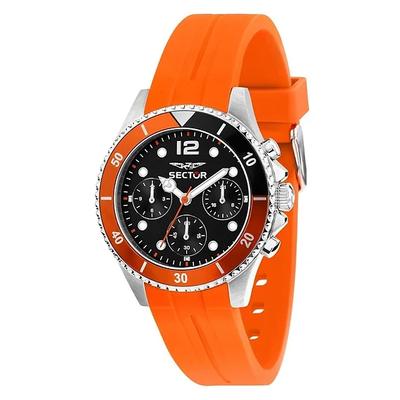 230 Multifunktions-Silikonarmband Schwarzes Zifferblatt Quarz R3251161054 100M Herrenuhr
