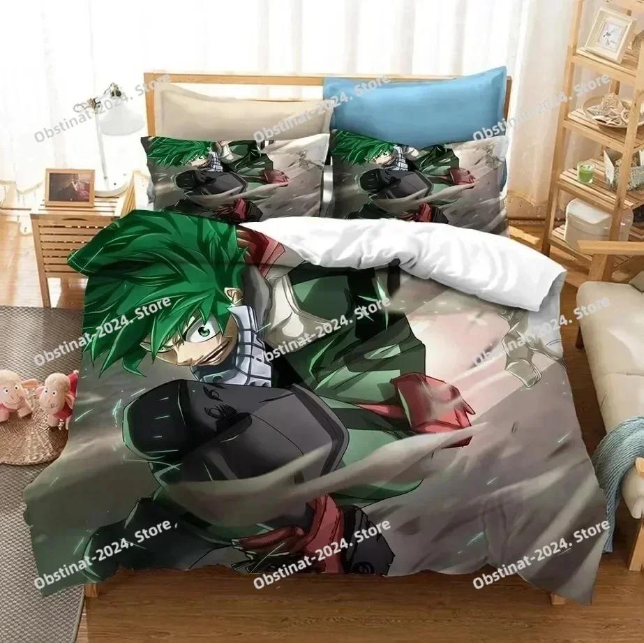 Anime 3D My Hero Academia Shoto Todoroki Bedding Set Printed Single Comforter Duvet Cover Pillow Case 3 Pieces Kids Adult Size