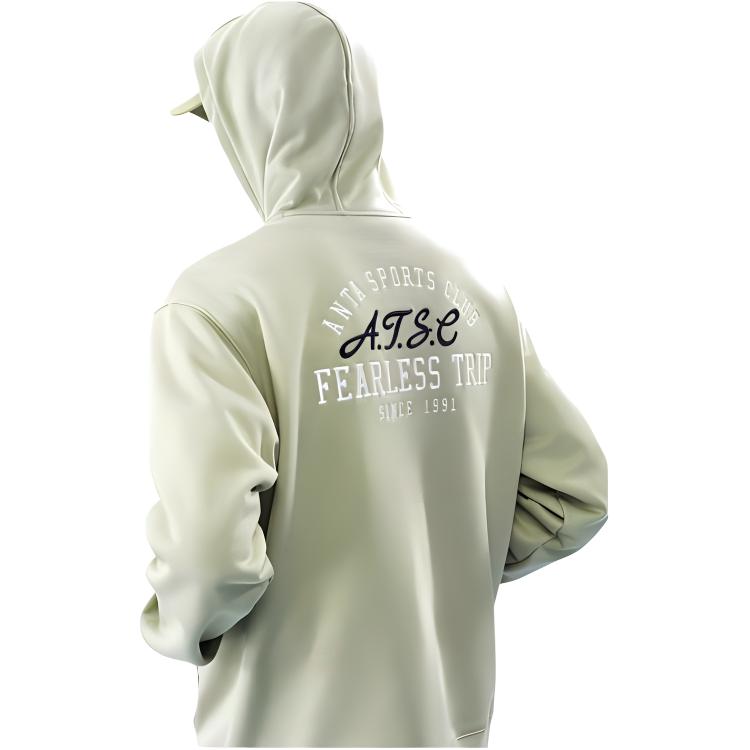 Anta Comfortable Breathable Versatile Loose Fleece Hoodie Men Hoodies Evergreen 152448701N-2