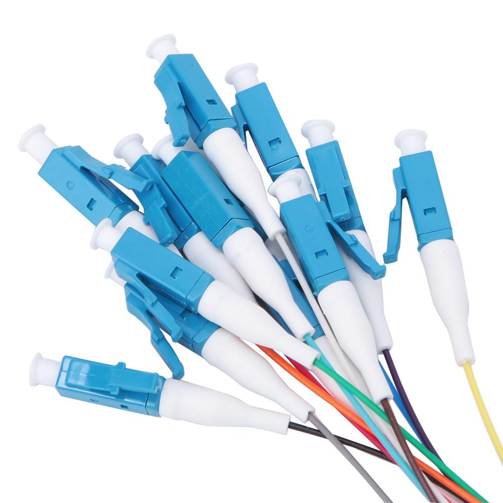Fiber Pigtail LC Fiber Pigtail Optical Fiber Pigtail 12 Strand Fiber Optic Pigtail LC/UPC Single Mode Low Insertion Loss 1.5m
