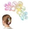 ANNA CREATIONS 1 Pcs Flower Hair Claw Clip Glossy Translucent Clips Strong Hold Non-Slip Floral Hairclip Multi Hair Clutcher Hair Accessories for