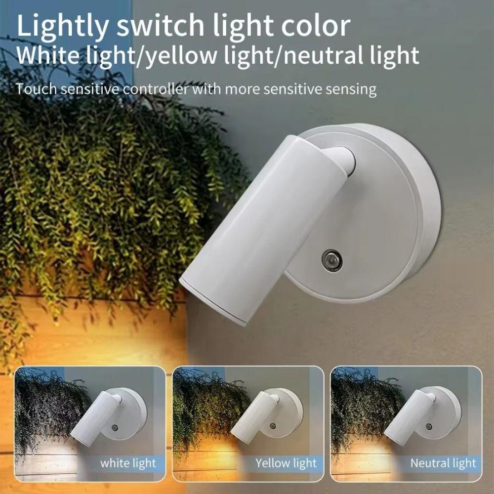 Wireless LED Wall Sconces Light Dimmable 0.5W Magnetic Wall Lamp Touch Sensor USB Rechargeable Touch Switch Spotlight Art Decor