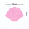 10Pcs 76*58mm Glitter Dot Print Shell Padded Appliques for DIY Cake Topper & Baby Headwear BB Clip Accessories Decor Patches