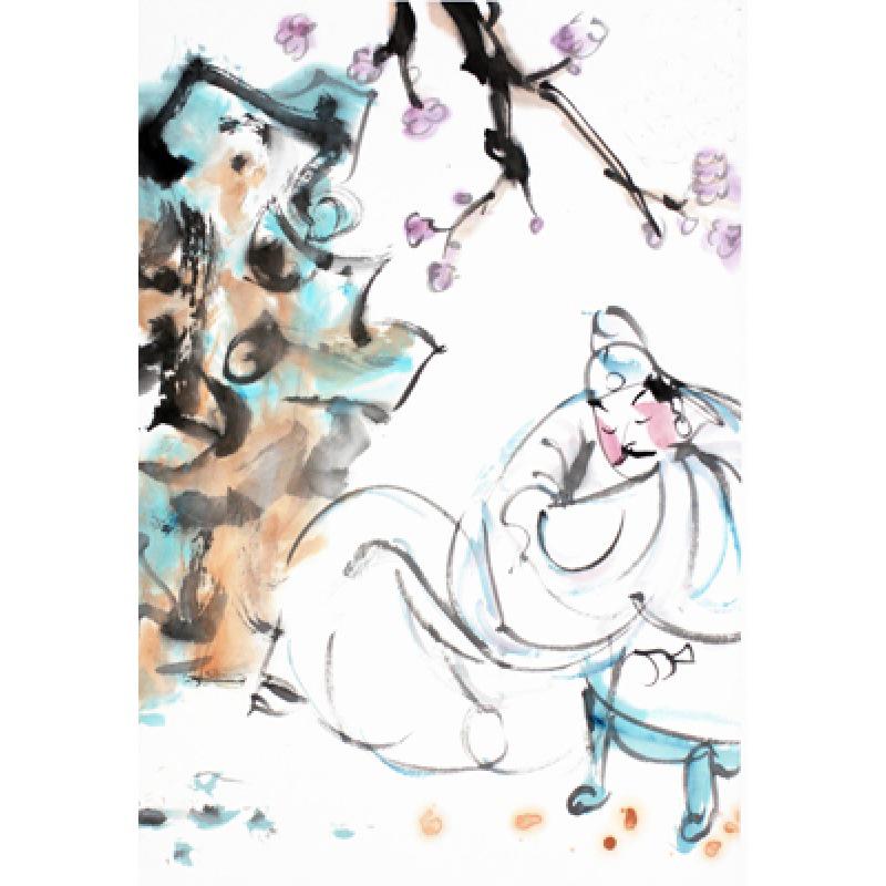 Framed Traditional Chinese Figure Art Poster with Free Shipping