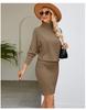 Women's Sweater Solid Color Long Knitted Dress Slimming Hip-hugging Turtleneck Sweater Dress Multi-color