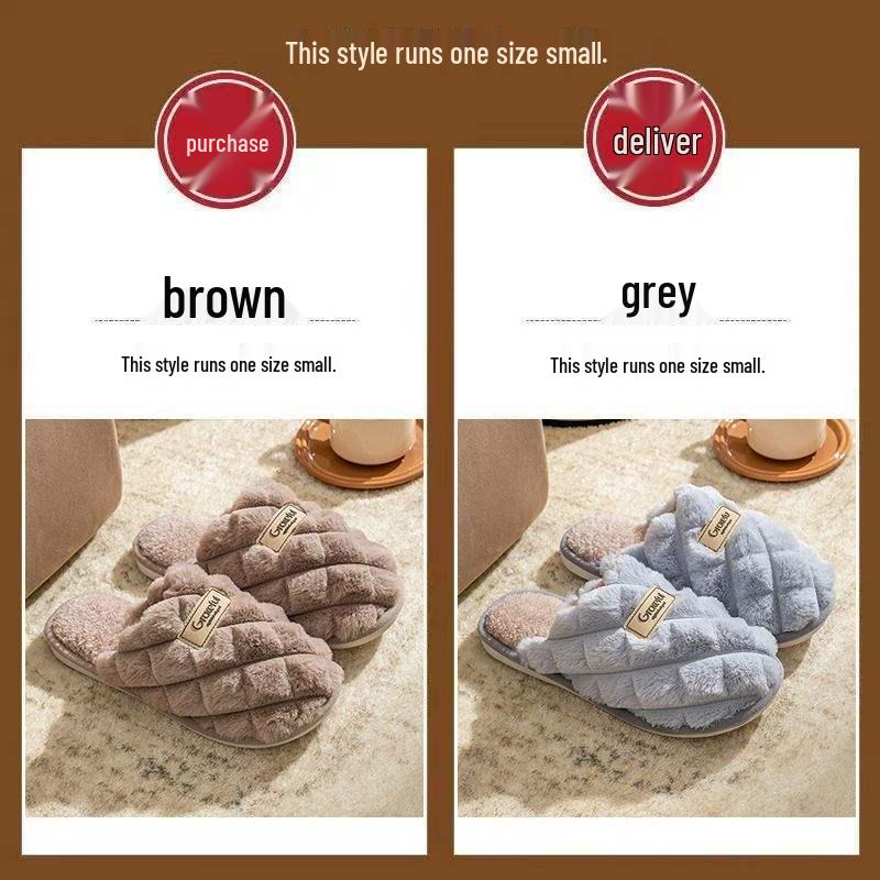 Trendy Cotton Non-Slip Indoor Slippers for Women & Couples, Perfect for Autumn and Winter