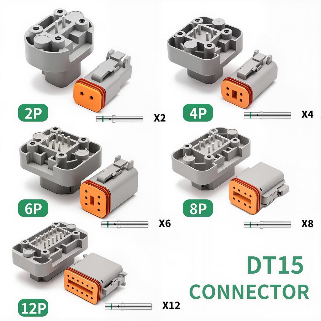 1/10/20 Sets DEUTSCH Connector DT/DTM/DTP/DT15/DT13 deutch connector male DT06-2S waterproof connector DT04-2P female plug
