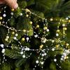 White Gold Christmas Tree Beads Chain Glitter Branch Garland Crystal Curtain  Home New Year Decor