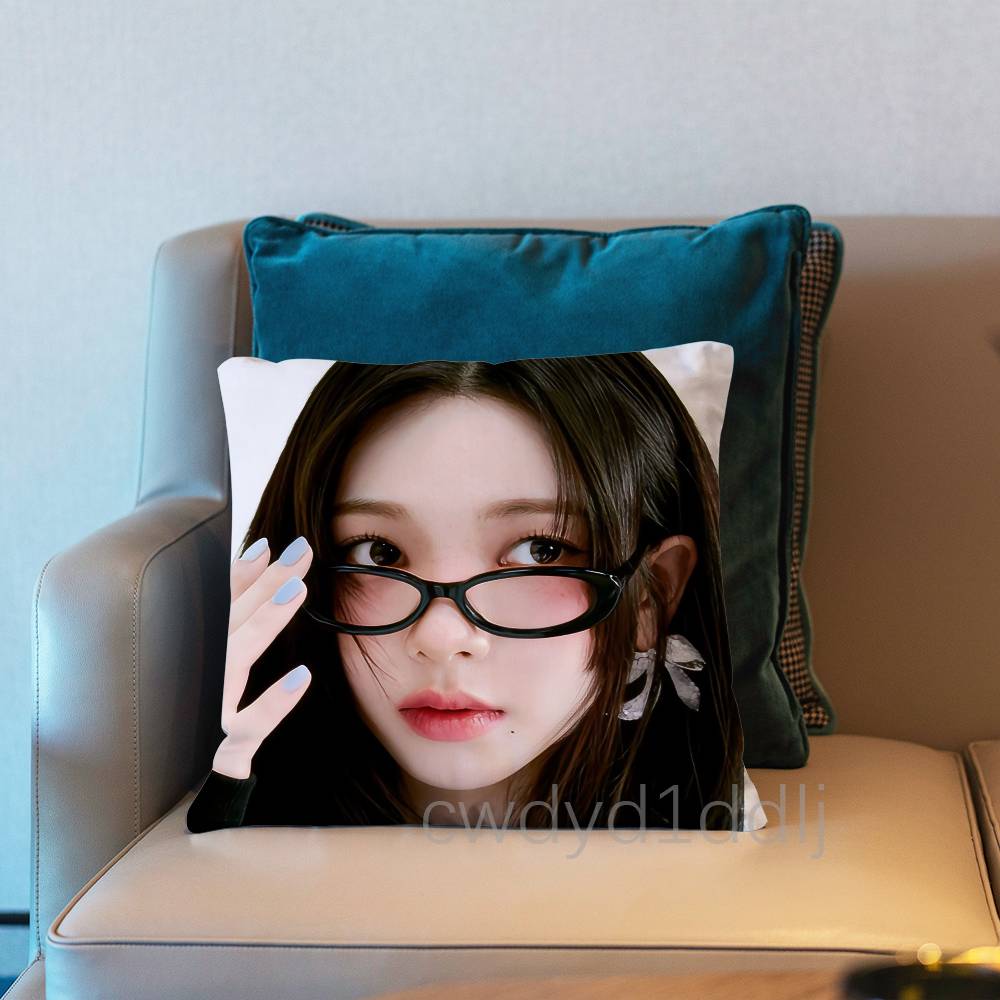 KKarina AAespaS Pillow Case Short Plush Sofa Decorative Gift Home Doublesided Printing Cushio