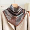 British Horse 71 Two-color Cotton and Linen Small Square Scarf Women's Retro Versatile Neck Small Silk Scarf Thin Scarf