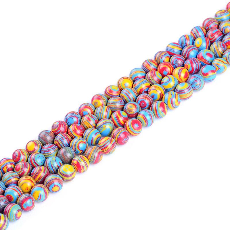 

Round Spacer Loose Beads India Bead Multicolor 1strand/lot 4 6 8 10 12 mm Malachite Bead Jewelry Findings DIY Necklace Bracelet 4mm X 92Pcs разноцветный