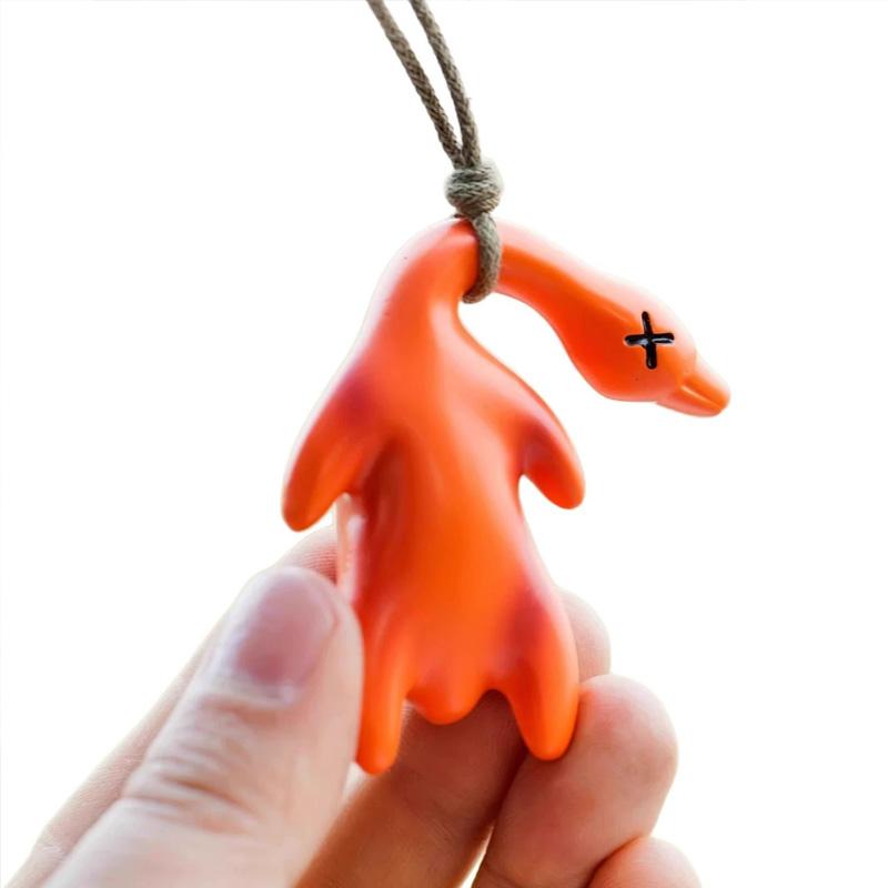 1PC Roast Duck Funny Color Change for Bags UV Duck Car Pendant Resin Keyring Keychian