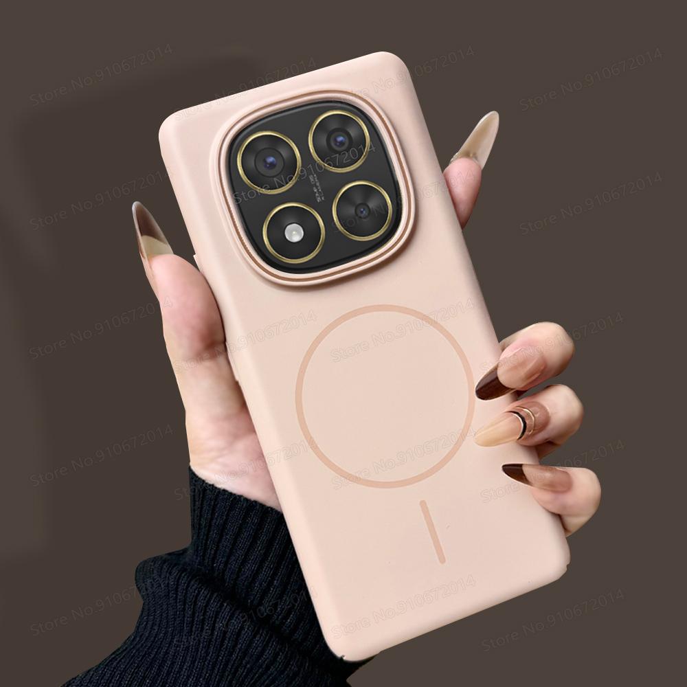 Shockproof PC Frosted Bumper For POCO X7 Pro F7 5G Magnetic Hard Phone Case For POCO F7 Ultra M6 F6 F5 Pro C75 X5 X6 Matte Cover