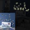 Cute Black Cat Luminous Stickers Anime Pet Kitty Fluorescent Wall Decals Glow In The Dark Home Decoration For Kids Room Bedroom