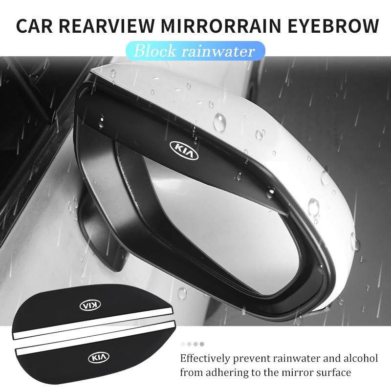 Voor KIA 2 stuks Auto Achteruitkijkspiegel Sticker Regenwenkbrauw Cover Auto Accessoires Stinger Optima Cerato Soul Venga Forte Spectra