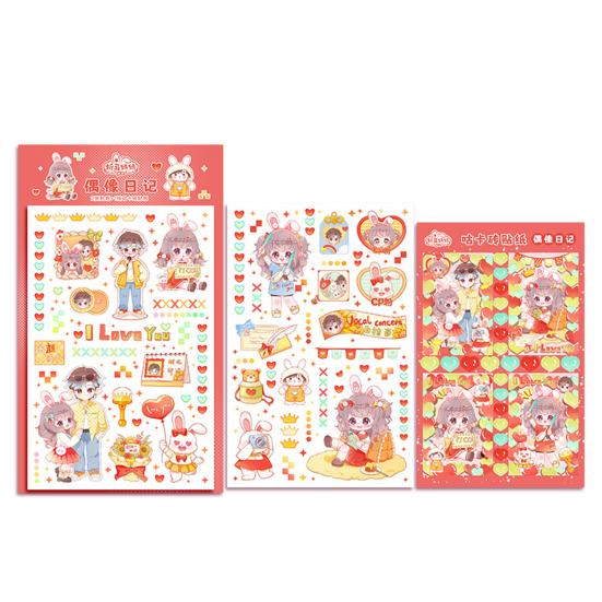 

Дневник Наклейка Мультяшная Девочка Студентки Расходные материалы Противоскользящая наклейка на холодильник Красивая декоративная