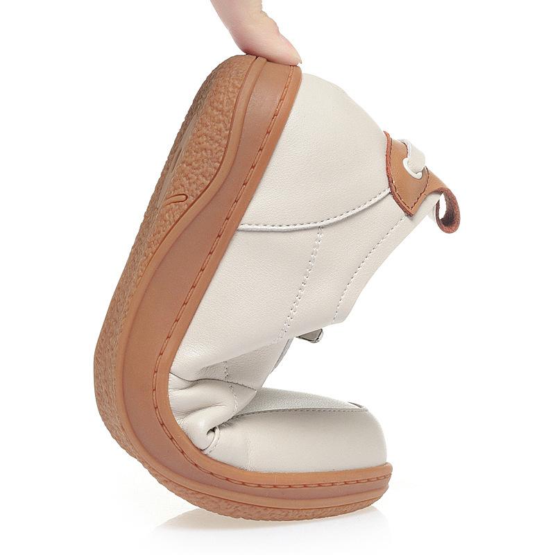 Spring New Women's Shoes Genuine Leather Flat Deep Mouth Single Shoes Plus Size Shoes Casual Soft Sole Comfortable Women's Shoes