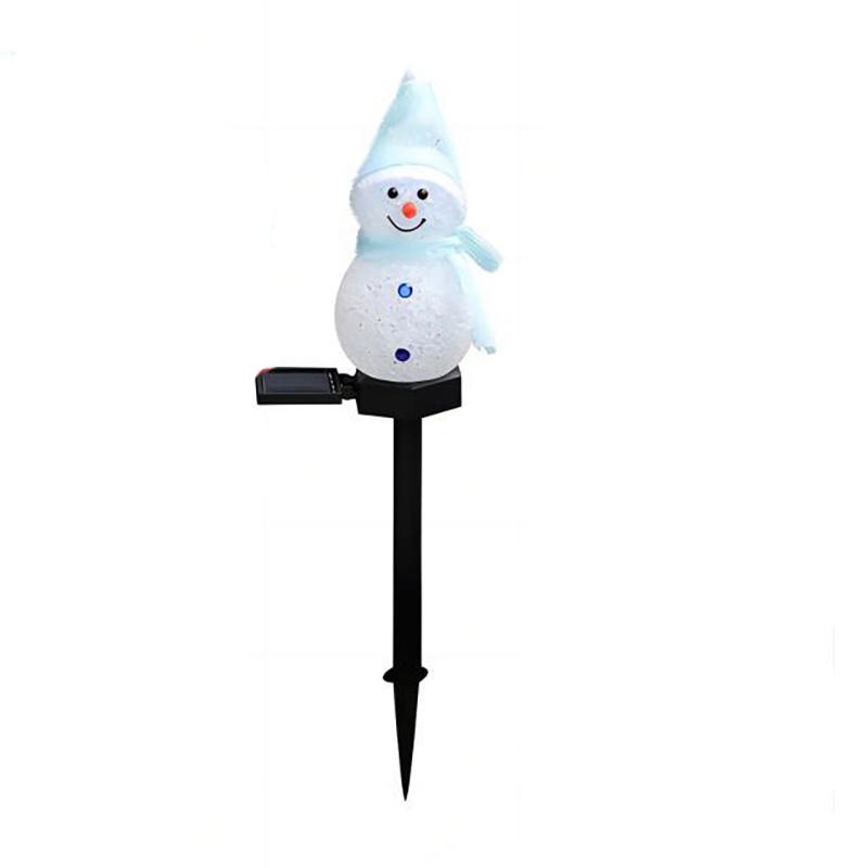 

Solar Powered Christmas Snowman Lawn Light Garden Decorations Holiday Ornaments синий