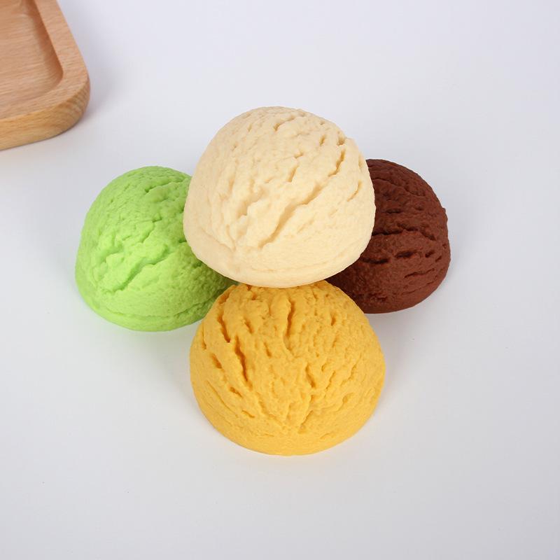 PVC Ice Cream Ball Dessert Prop for Display and Photography