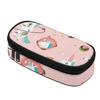 Pencil Bag Portable 300D Polyester Easy Open Zipper with Mesh Pocket Removable Divider and Pen Slots for Daily School Use