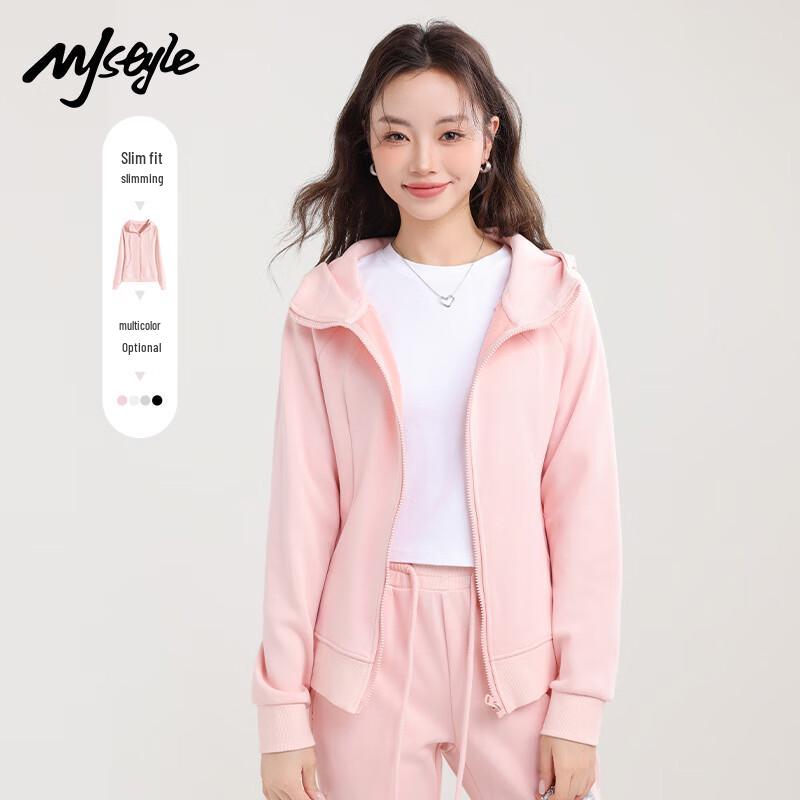 MJ Style Women's Slim-Fit Hooded Zip-Up Hoodie