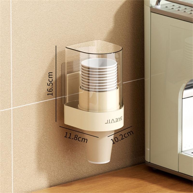 Space Saving Sturdy Paper Cup Organizers Wall Mount Rack With Secure Storage For Multiple Cup Sizes