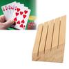 Wood Playing Card Holder HandsFree Playing Card Tray Rack Poker Cards Accessory