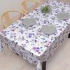 STYLE Decor Tablecloth, 100% Cotton, Stylish Rectangular, Nordic Style, 120x150cm, Standard, Floral Print, Blue, Pansy, W4701000