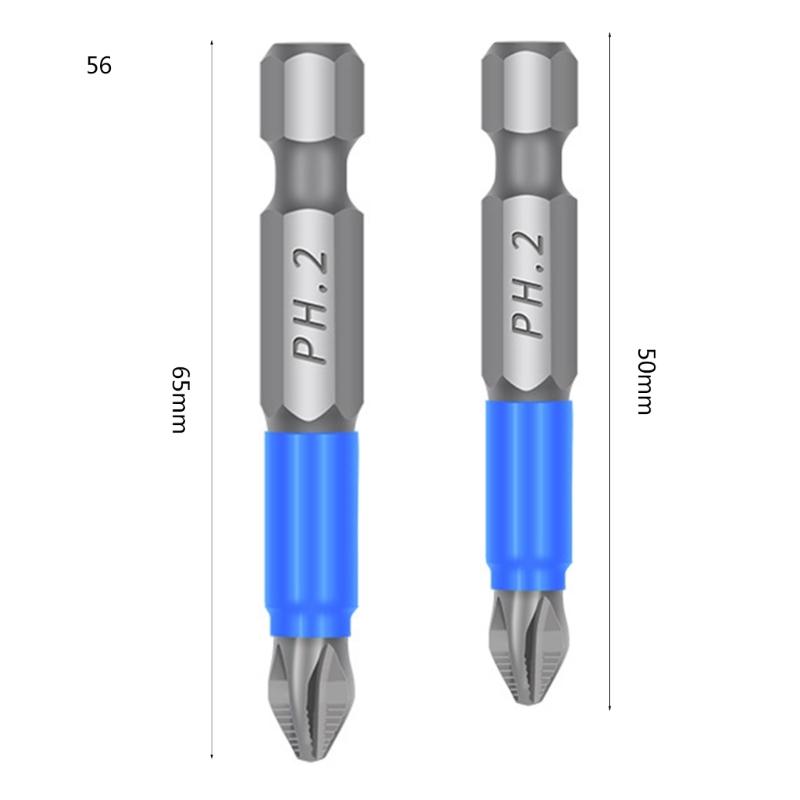 2/3/4/5/7pcs Magnetic Batch Heads Impact Strong Cross High Hardness 25/50/65/70/90/127/150mm for PH2 Screwdriver Set