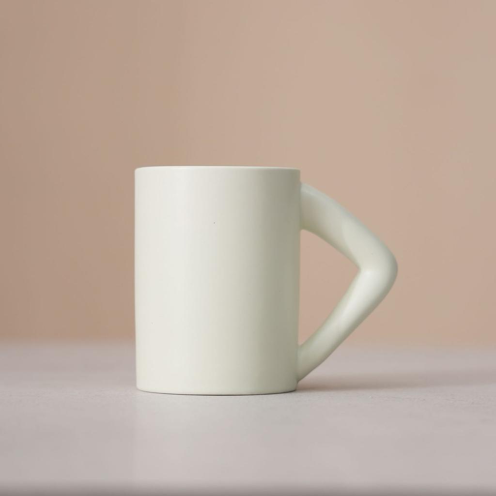 Ceramic Coffee Cup Large Capacity Macaron Color Mug Irregular Latte Cup