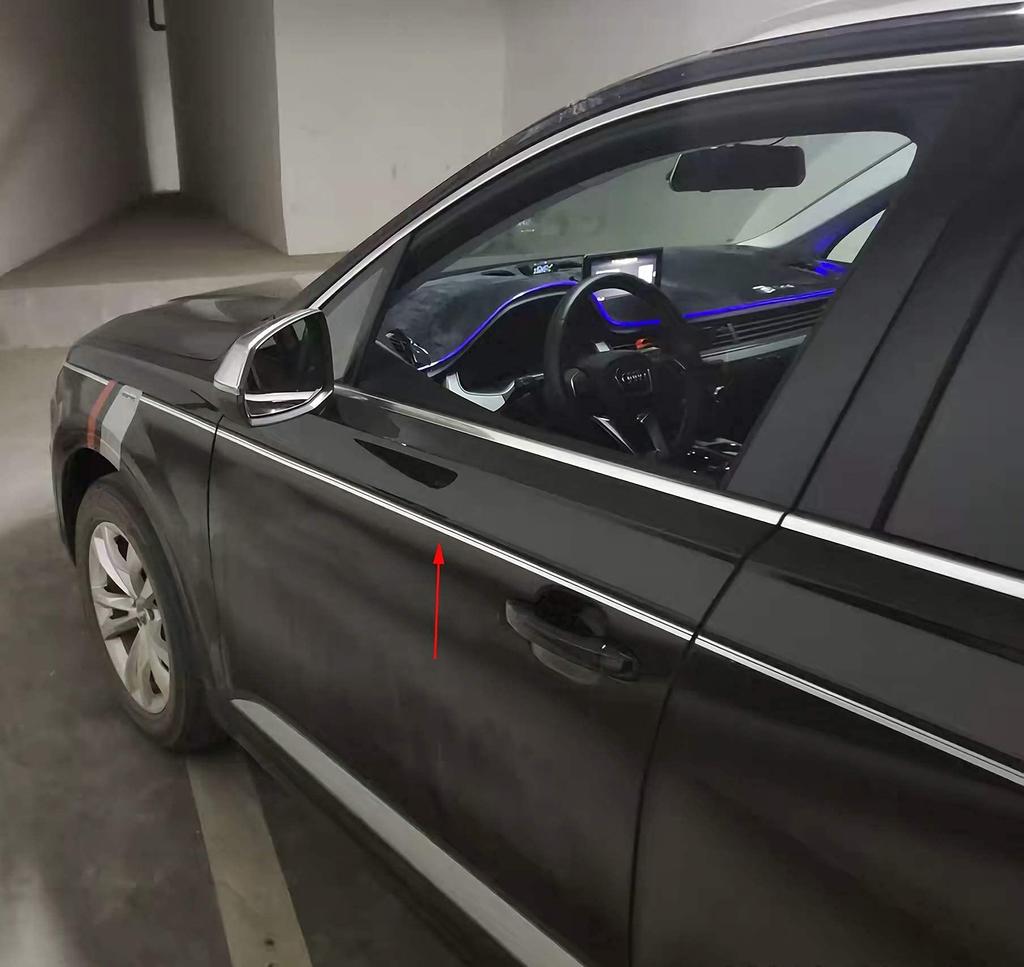 KEQKEV Silver Pinstripe Tape Car Body Side Stripe Decal Waistline Sticker Car Pinstripe Tape