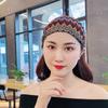 Colorful Wave Mesh Headband Hollow Wide Side Head Wrap Fashion Lace Hairbands  Daily