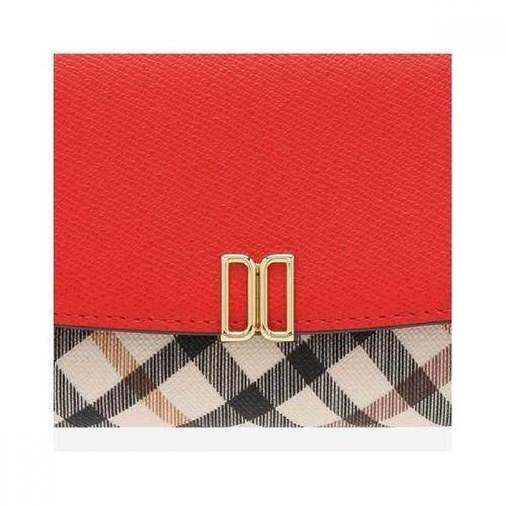 Daks Red Check Color Block 3 Fold Wallet Dcwa2e403